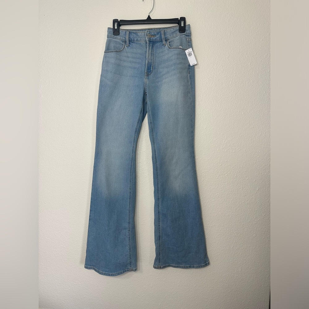 NWT Old Navy Wow Flare Jeans Womens Size 2 Medium Blue Stretch High Rise